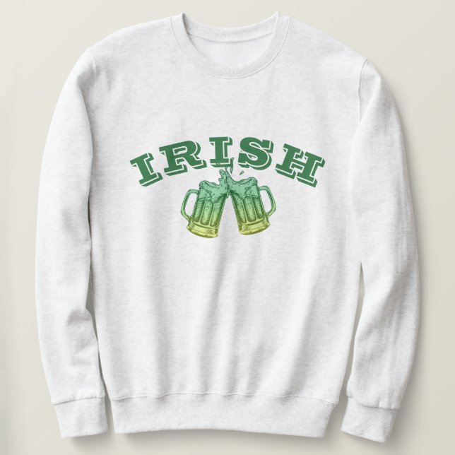 Sweatshirt de l'équipe de boisson de la Saint-Patr (Design devant)