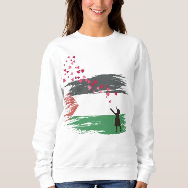 Sweatshirt de l'espoir et de l'amour des femmes pa (Devant)