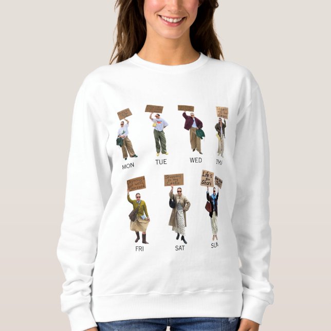 Sweatshirt de l'humeur quotidienne — Les 7 jours d (Devant)
