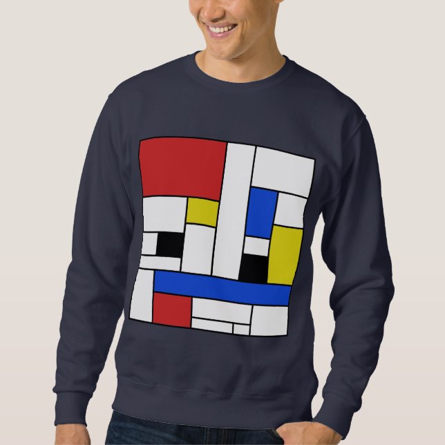 Sweatshirt de lignes hommes de Mondrian (Devant)