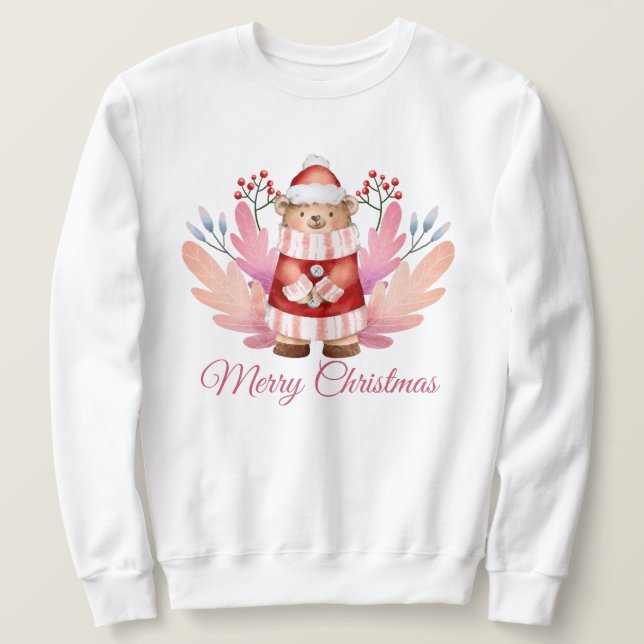 Sweatshirt de l'ours de Noël (Design devant)