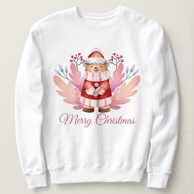 Sweatshirt de l'ours de Noël (Design devant)