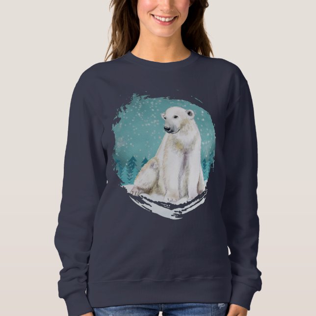 Sweatshirt de l'ours polaire et des étoiles (Devant)