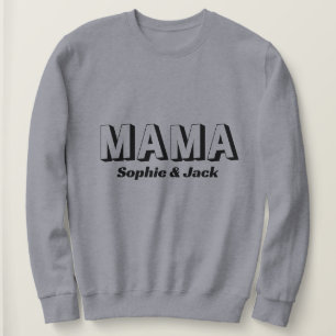 Sweatshirt de maman personnalisé avec nom d'enfant