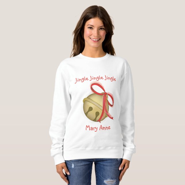 Sweatshirt de Noël Bell Editable (Devant entier)