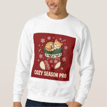 Sweatshirt de Noël Chat Pro Saison Cozy