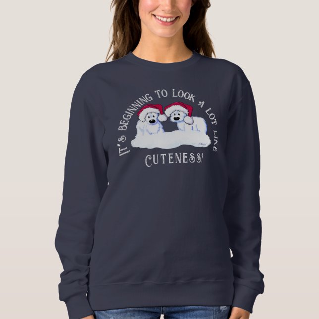 Sweatshirt de Noël de l'ours polaire KiniArt (Devant)