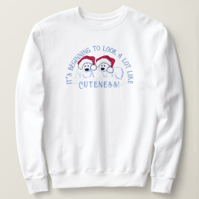 Sweatshirt de Noël de l'ours polaire KiniArt (Design devant)