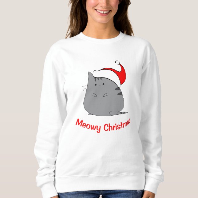 sweatshirt de Noël de Meowy (Devant)