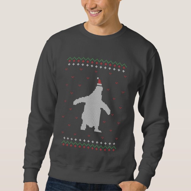 sweatshirt de Noël de pingouin de Noël (Devant)