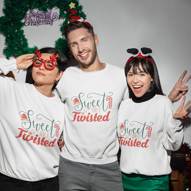 sweatshirt de noël doux mais tordu (sweet but twisted christmas sweatshirt
)