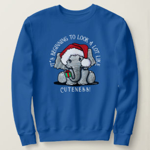 Sweatshirt de Noël Eléphant KiniArt