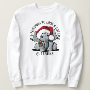 Sweatshirt de Noël Eléphant KiniArt