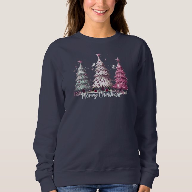 Sweatshirt de Noël, Enchanted Conçu Noël (Devant)