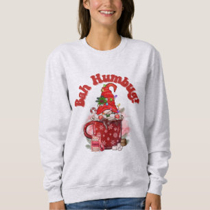Sweatshirt de Noël féminin Gnome Café Bah Humbug