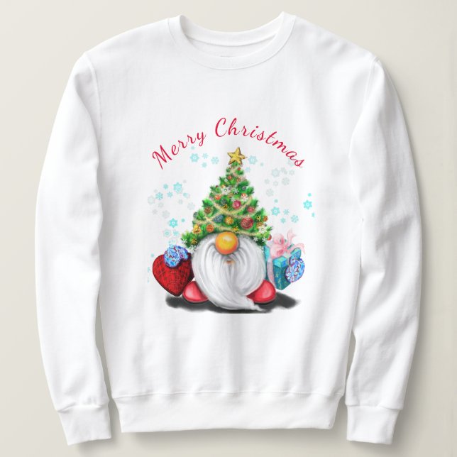 Sweatshirt de Noël Gnome mignonne (Design devant)