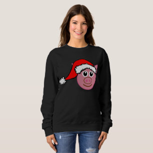sweatshirt de noël porc femmes