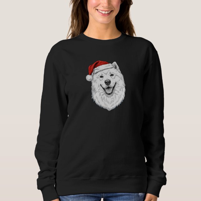 Sweatshirt de Noël Samoyed – Cadeau de chien perso (Devant)
