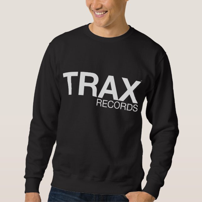 Sweatshirt de noir de signature de disques de Trax (Devant)