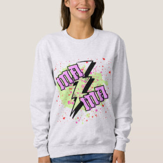 Sweatshirt de peinture éclair mama