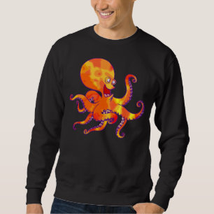 Sweatshirt de poulpe de bande dessinée d'amusemen