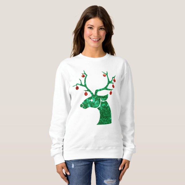sweatshirt de rennes de noël (Devant entier)