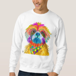 Sweatshirt de Shih Tzu mignon et coloré