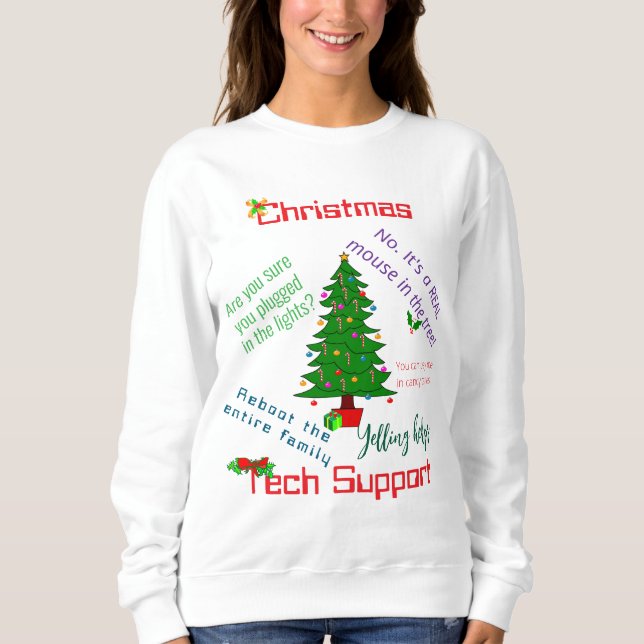 Sweatshirt de soutien technique de Noël (Devant)