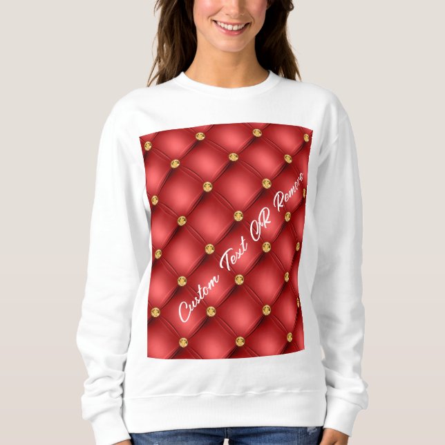 Sweatshirt de texte personnalisé avec diamètre or  (Devant)