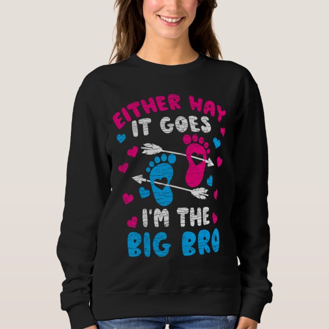 Sweatshirt De toute façon, je suis le grand frère (Devant)
