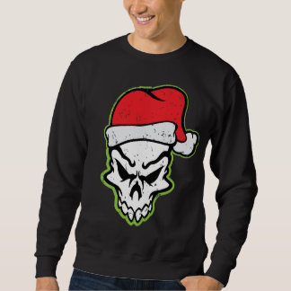 Sweatshirt de vacances de crâne de Père Noël