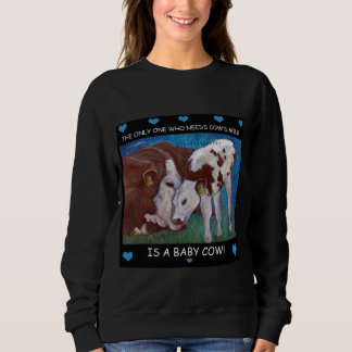 Sweatshirt de végétalien du lait de la maman du