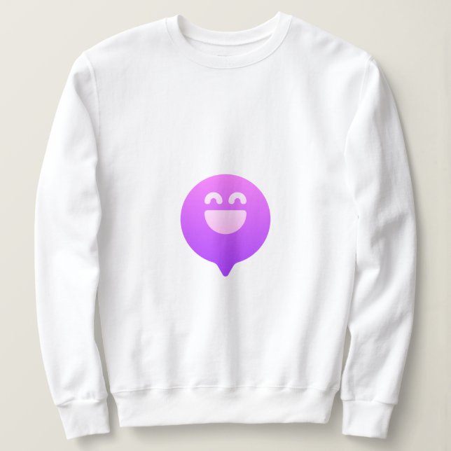 Sweatshirt de visage souriant surdimensionné | Hap (Design devant)