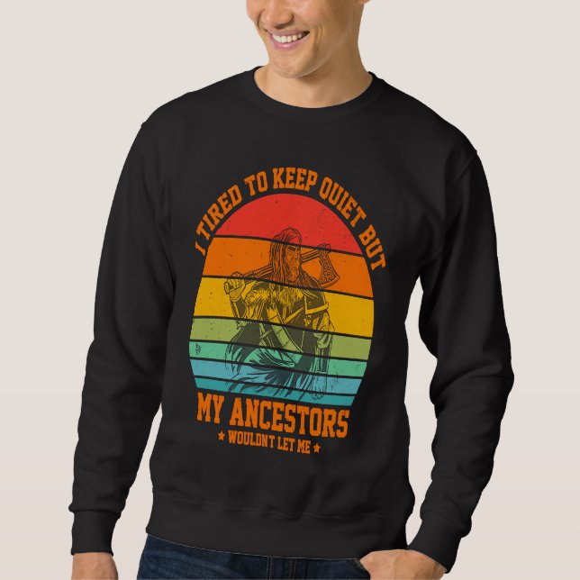 Sweatshirt De vrais vikings viennent à Valhalla et n'ont pas  (Devant)