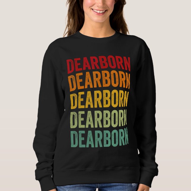 Sweatshirt Dearborn County Indiana Rainbow Text Design (Devant)