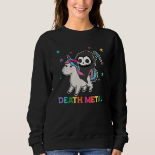 Sweatshirt Death Metal - Death Riding Unicorn Funny Unicorn