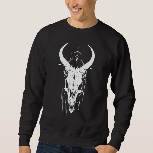 Sweatshirt Death Metal Satanism Pagan Occult Goth Satanic Ani (Devant)
