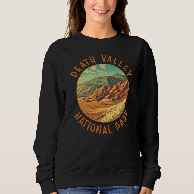 Sweatshirt Death Valley National Park Art Distressed Circle (Devant)