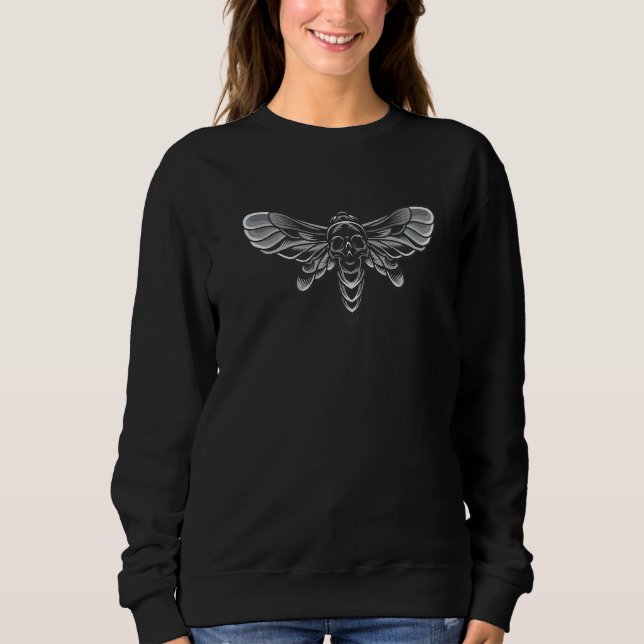Sweatshirt Death's Head Hawkmoth Scary Halloween (Devant)
