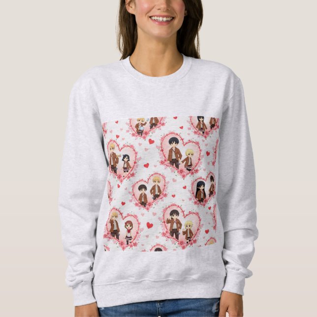 SWEATSHIRT DÉBARDEUR DE LA SAINT-VALENTIN ANIME (Devant)