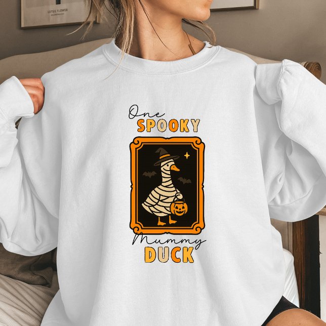 Sweatshirt Débardeur d'Halloween pour femmes Spooky Mummy Duc (Halloween duck shirt)