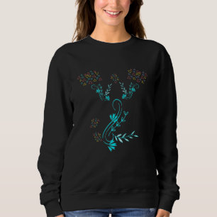 Sweatshirt Débardeur féminin à dégradé géométrique floral