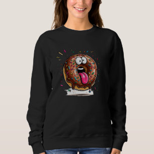 Sweatshirt Débardeur Mignon Glaçage au Chocolat avec Paillett