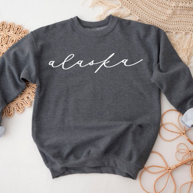 Sweatshirt Débardeur pour femmes Alaska Script State (Créateur téléchargé)