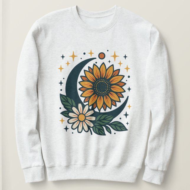 Sweatshirt Débardeur pour femmes Fleur Céleste (Design devant)