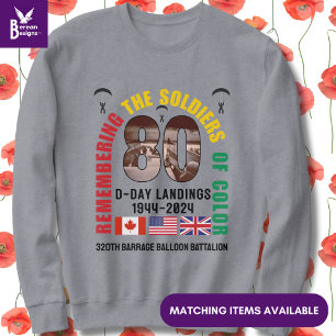 Sweatshirt DÉBARQUEMENTS DU JOUR J 80e anniversaire Soldats d