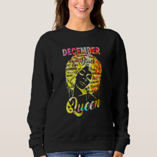 Sweatshirt Décembre Reine femme noire Afro cheveux naturels A