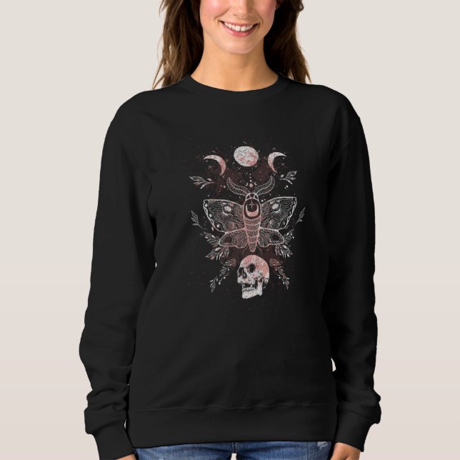 Sweatshirt Décès Moth Gothique Sorcière sombre Occulte Wiccan (Devant)