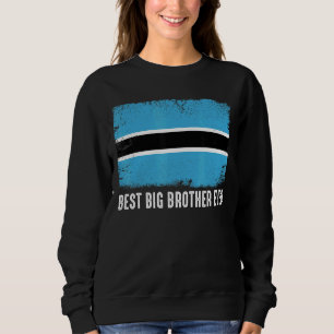 Sweatshirt Déchiré Botswana Drapeau Meilleur Big Brother Jama