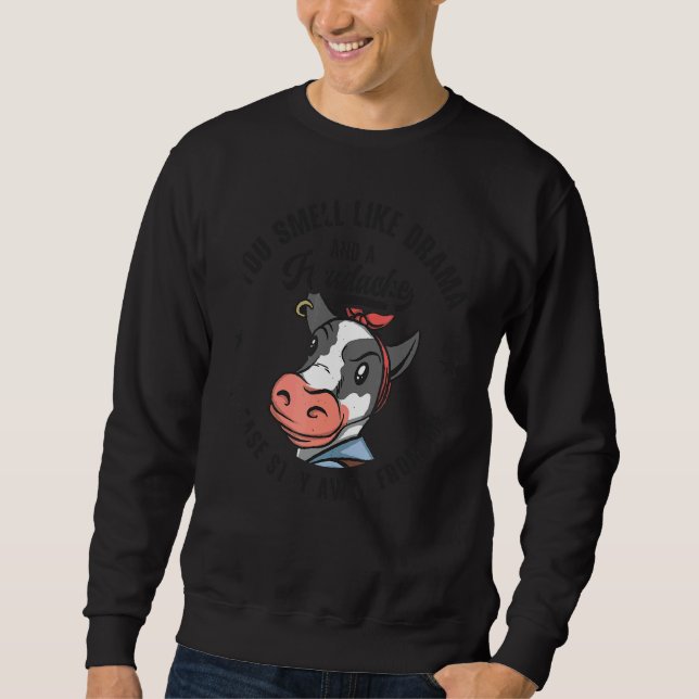 Sweatshirt Déclaration du propriétaire de la ferme de vache H (Devant)